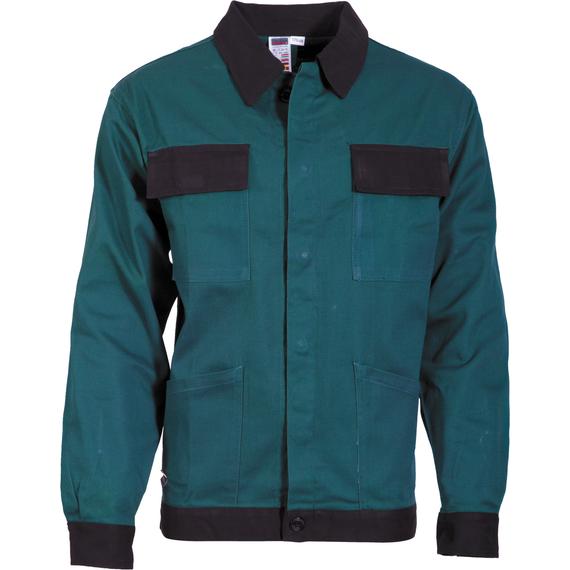 Classic kopásálló munkavédelmi kabát, pamut, zöld