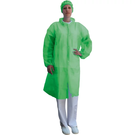 Látogatói köpeny, polipropilén, zöld, 3XL