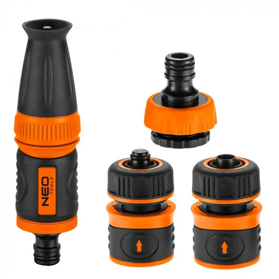 Neo Tools locsolófej csatlakozókkal és csapcsatlakozóval, 1/2”, 4db-os