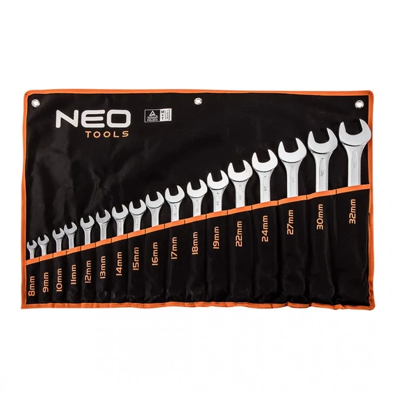 Neo Tools csillag-villáskulcs készlet, 8-32mm, 17 részes
