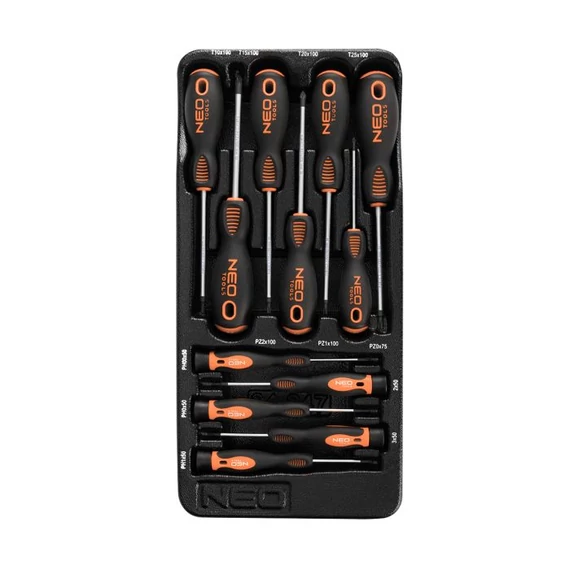 Neo Tools csavarhúzó készlet, precíziós, PZ, Torx, 12 részes