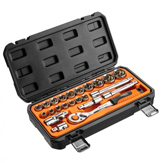 Neo Tools dugókulcs készlet, 1/2", 8-32mm, 23 részes