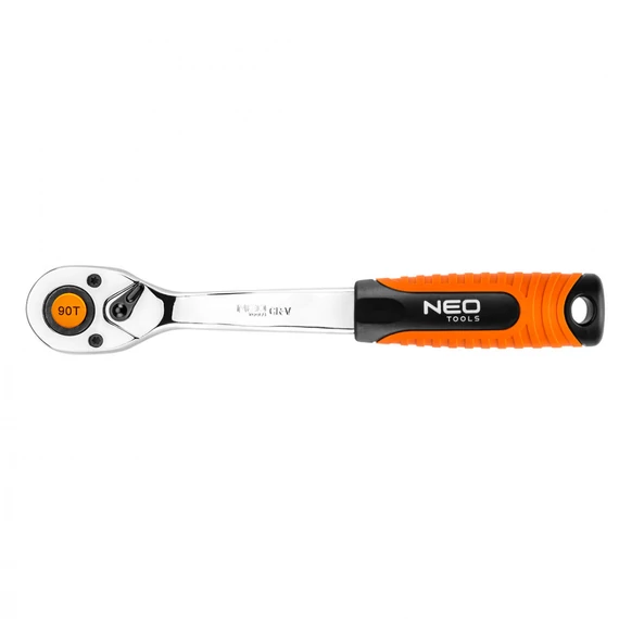 Neo Tools racsnis hajtókar, váltós, 1/2&quot;, 90fog, 250mm