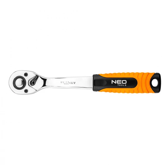 Neo Tools racsnis hajtókar, váltós, 1/2", 72fog, 195mm