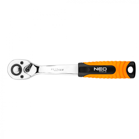 Neo Tools racsnis hajtókar, váltós, 1/4&quot;, 72fog, 150mm