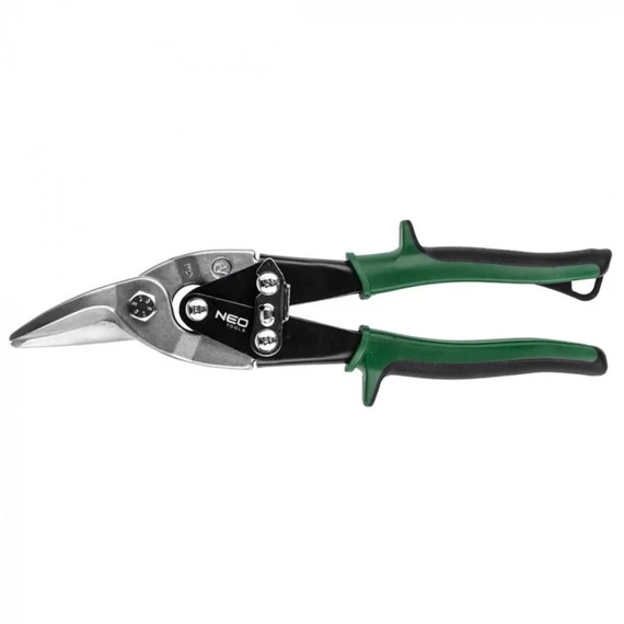 Neo Tools lemezvágó olló gumírozott nyéllel, jobbos, 250mm