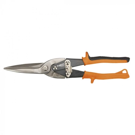 Neo Tools lemezvágó olló gumírozott nyéllel, hosszú, egyenes, 290mm