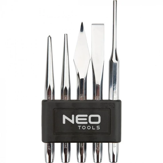 Neo Tools vágó, pontozó, kiütő készlet, 5 részes