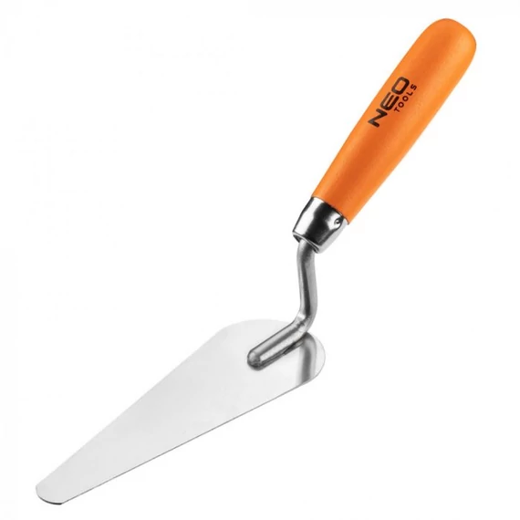 Neo Tools kőműves kanál, keskeny, fa nyelű, 165x17x54mm
