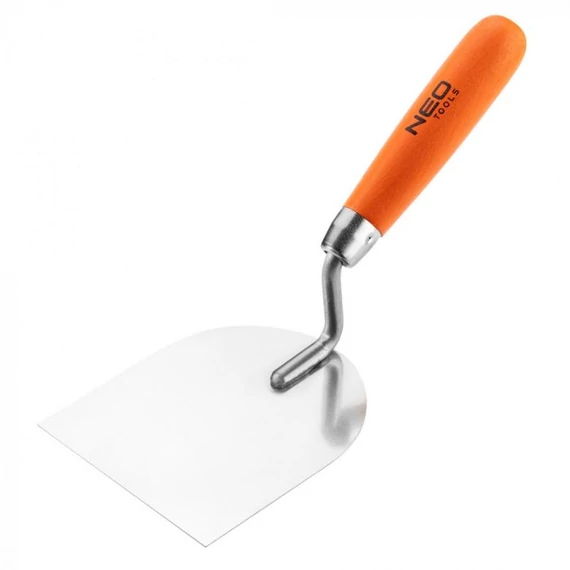 Neo Tools kőműves kanál, patkó alakú, fa nyelű, 100mm