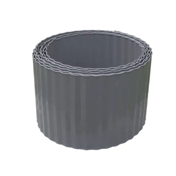Nortene Steely Bordura galvanizált acél ágyásszegély, antracit, 600x0.03x14cm