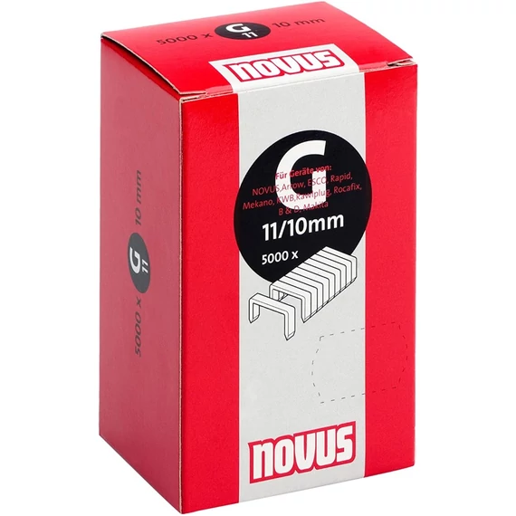 Novus lapos tűzőkapcsok, G 11, 5000db, 10mm