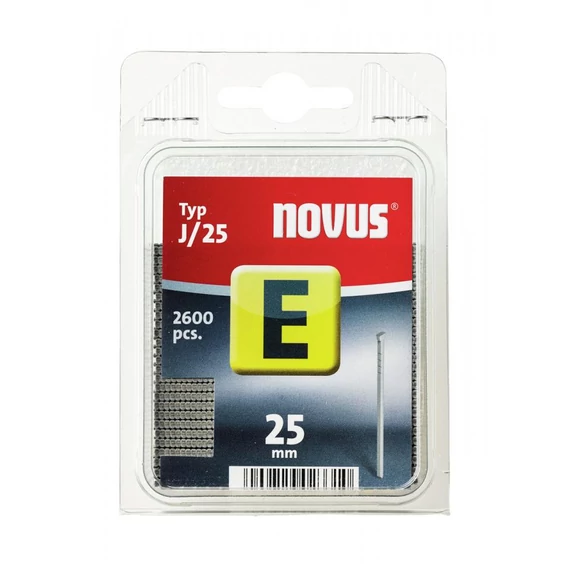 Novus tűzőszeg, E, J, 2600db, 25mm