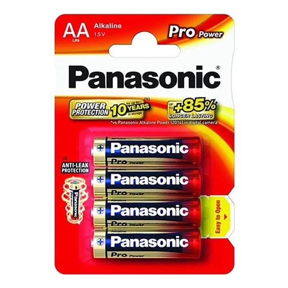 Panasonic Pro Power szupertartós alkáli elem 1.5V, AA, 4db