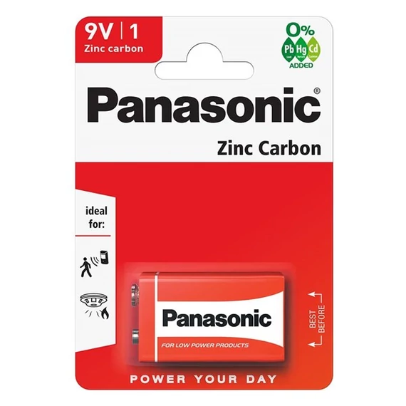 Panasonic Red Zinc 9V cink-carbon elem
