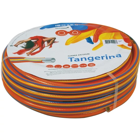 Tangerina locsolótömlő, csavarodásmentes, narancs-citrom-kék, 1", 25m