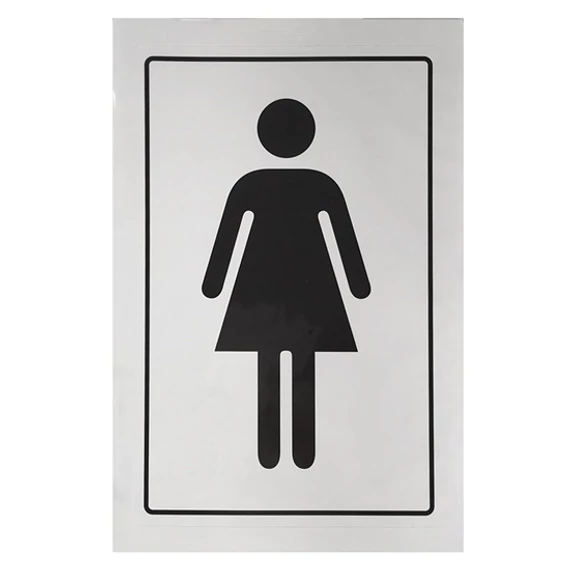 Öntapadós matrica, 12x8cm, &quot;női WC&quot;