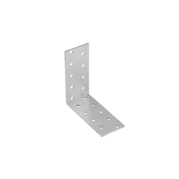 Perforált sarokösszekötő lemez, horganyzott, 90x90x40x2mm 