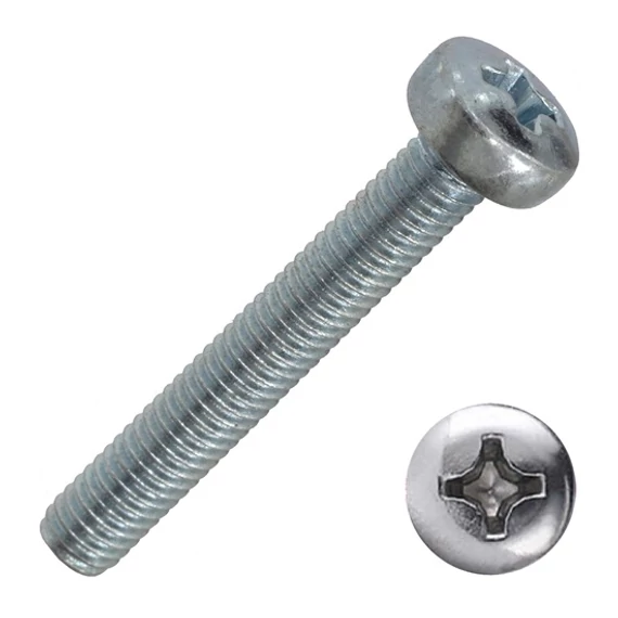Metrikus csavar D-fejű, horganyzott PH M4x16mm
