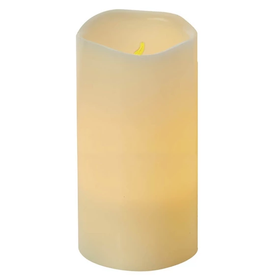 Led-es dekorációs gyertya, 15cm, fehér