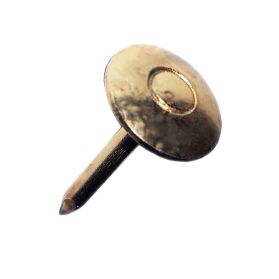 Kárpitos díszszeg, sárgaréz, 8.5x15mm