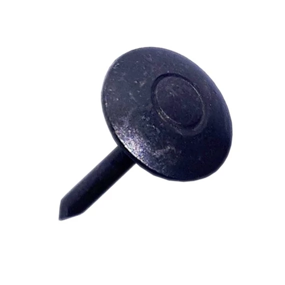 Kárpitos díszszeg, antikolt fekete, 8.5x15mm
