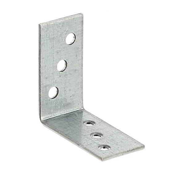 Sarokösszekötő lemez, perforált, horganyzott, 40x40x20x2mm 
