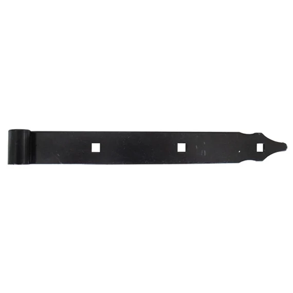 Csapos kapupánt, erősített, fekete, d=13, 300x35x/4mm 