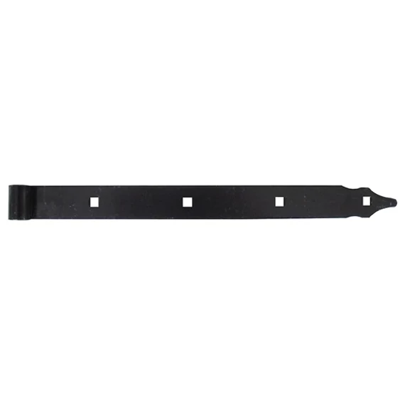 Csapos kapupánt, erősített, fekete, d=13, 500x35x/4mm 