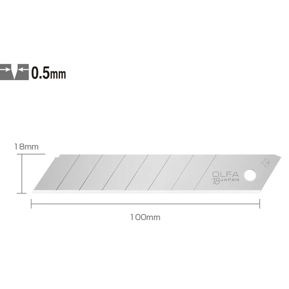 Olfa LB-10 törhető penge, 100x18x0.5mm, 10db