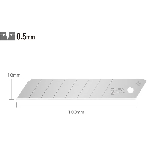 Olfa LB-30B törhető penge, 100x18x0.5mm, 30db