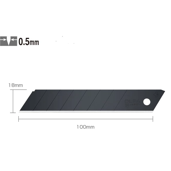 Olfa LBB-50 törhető penge, extra éles, 100x18x0.5mm, 50db