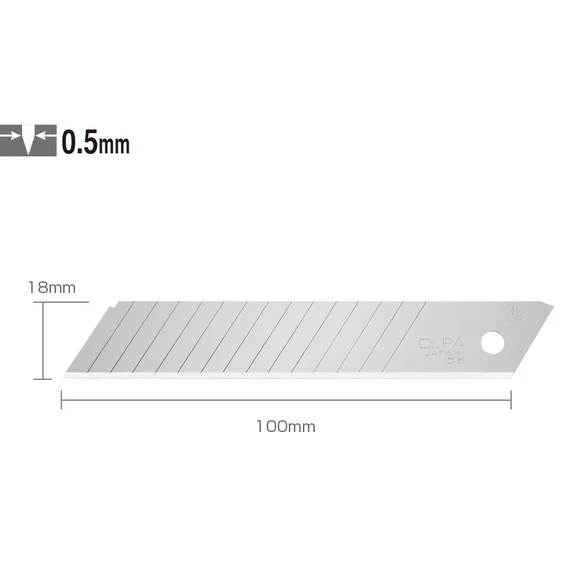 Olfa LBD-10 törhető penge, dupla szegmens, 100x18x0.5mm, 10db