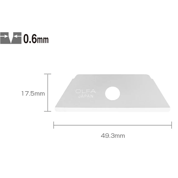 Olfa RSKB-2/5 biztonsági penge, 49.3x17.5mm, 5db