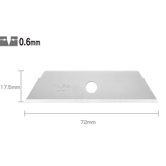 Olfa SKB-2/50 biztonsági penge, 72x17.5x0.6mm, 50db