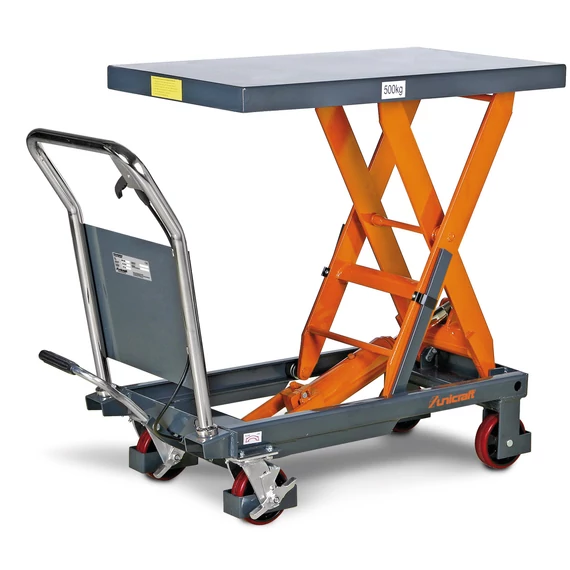 Unicraft FHT 500 mobil hidraulikus emelőasztal, 855x500x50mm