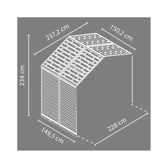 Palram Skylight 8x4 bővítő elem, barna