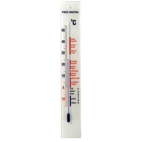 Pince hőmérő üveg hátlappal -10°+50°C 
