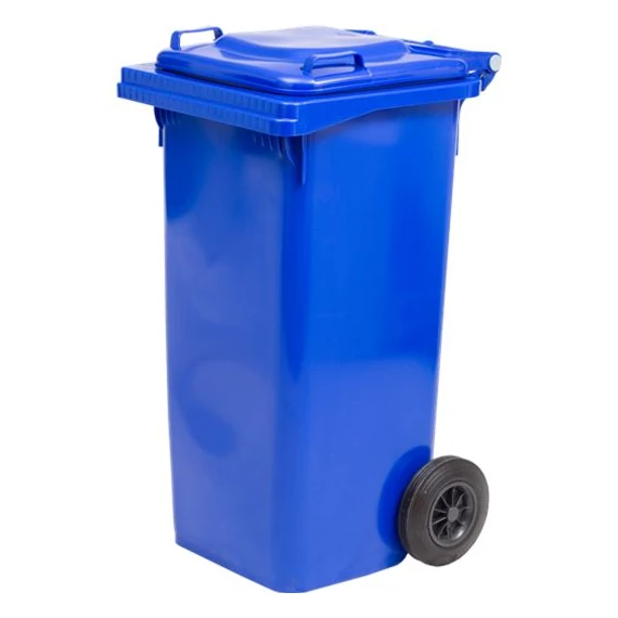 Szelektív szemetes kuka, kerekes, 120L, kék