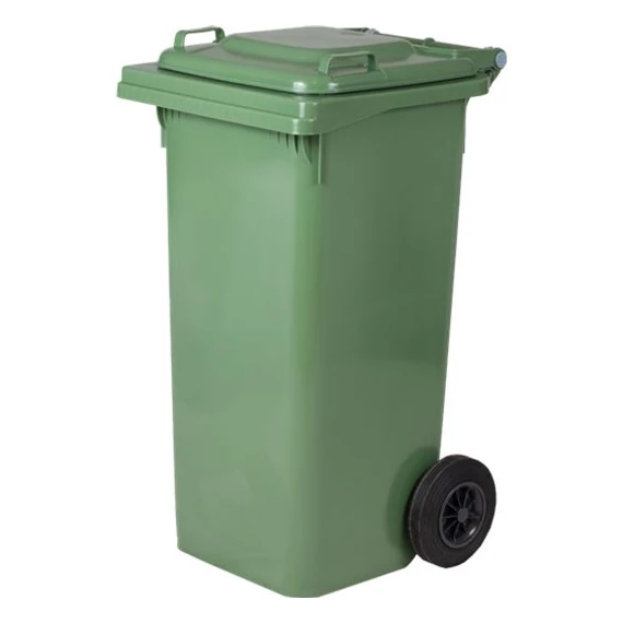 Szelektív szemetes kuka, kerekes, 120L, zöld