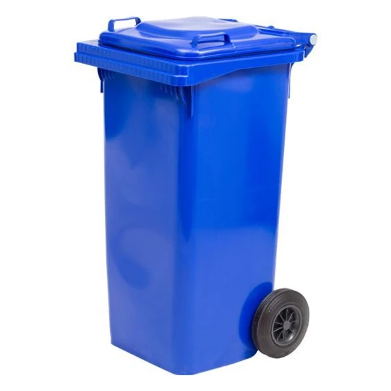 Szelektív szemetes kuka, kerekes, 240l, kék