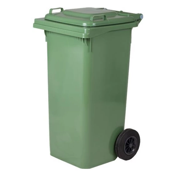 Szelektív szemetes kuka, kerekes, 240L, zöld