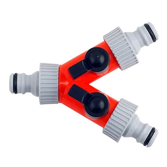 Siroflex Y elágazó 3 kuplung csatlakozóval és 2 db elzáróval 1/2"