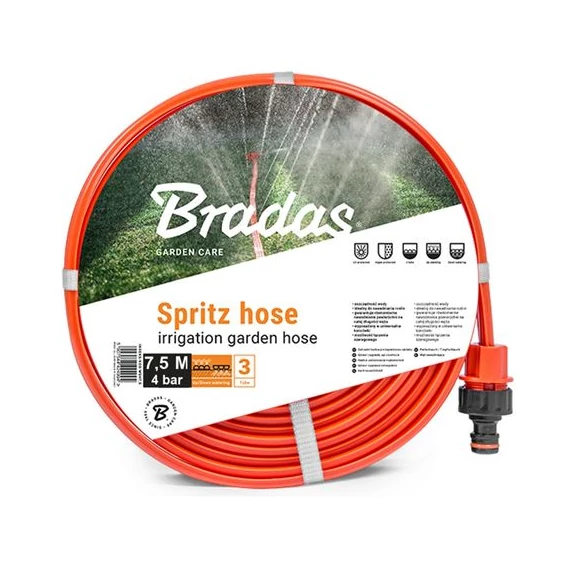 Bradas Három utas locsolótömlő, 1/2", 7.5m
