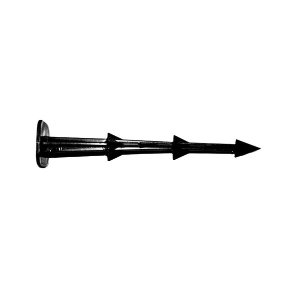 Leszúrható rögzítő tüske, fekete, 12cm 100 db