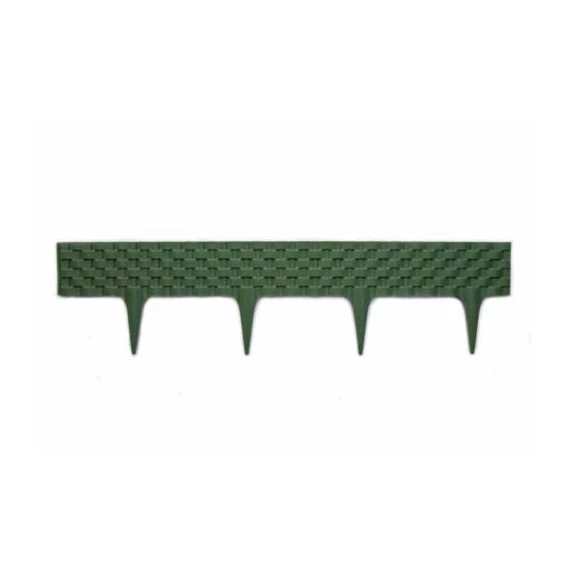 Leszúrható rattan hatású ágyásszegély, zöld, 80cm