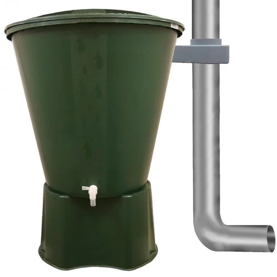 Ecotank 500 literes kerek esővízgyűjtő tetővel és 3/4"-es csappal