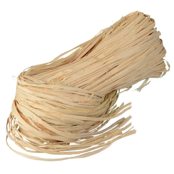 Természetes Raffia kkötözéshez, natúr, 50g