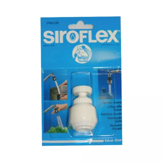 Siroflex gömbcsuklós csapszűrő, műanyag, menetes, fehér
