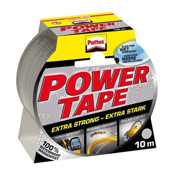 Pattex PowerTape ragasztószalag, 10m, ezüst